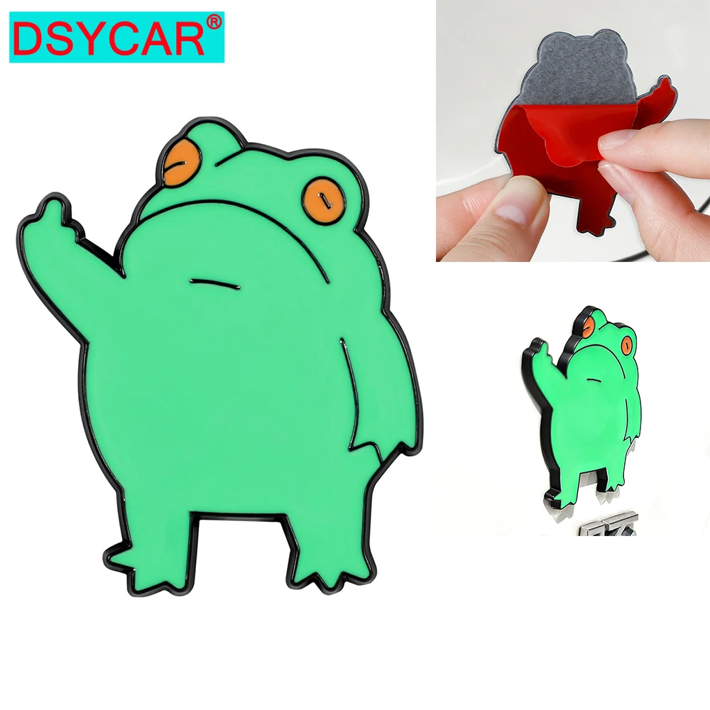 

Эмблема DSYCAR 1 шт. — зеленая лягушка, 3D-металлический значок-наклейка для автомобилей, грузовиков, мотоциклов