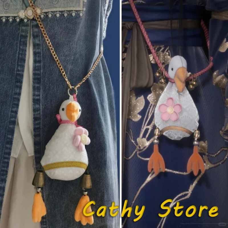 

Genuine Where Winds Meet Clear Wave Series Game Peripheral Plush Hanging Bag Cute Goose Doll Bag Pendant Decor Collect Toy Gifts