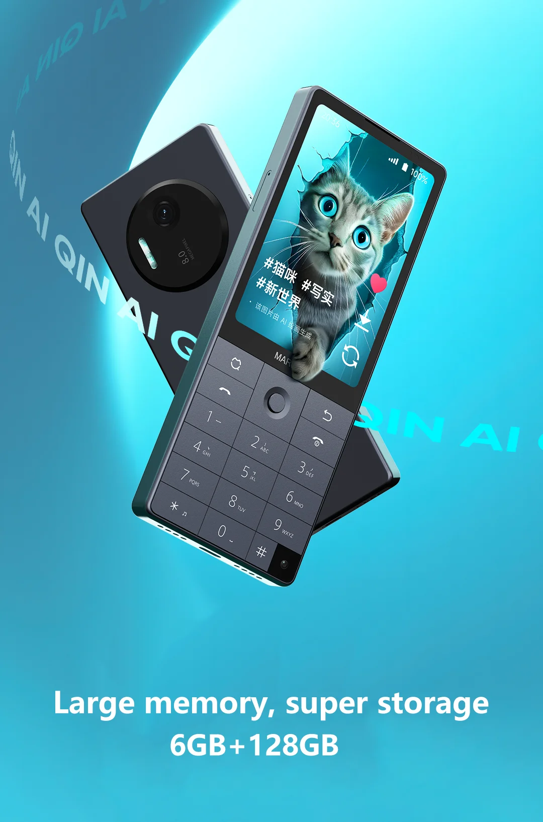 Qin F25 MTK8786 Not Unlock Google Play Android 14 Dual SIM Cards 6GB+128GB 2700mAh WIFI Bluetooth Touch 3.54Inch Screen
