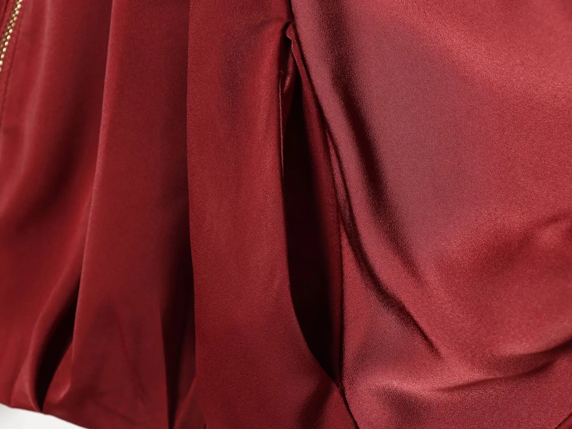 KONDALA Damen Casual Satin Bomberjacke Trendige High-Street Reißverschlussjacke Neu 2026 Frühherbst Elegante Schicke Puffärmel-Jacke – Detail 27