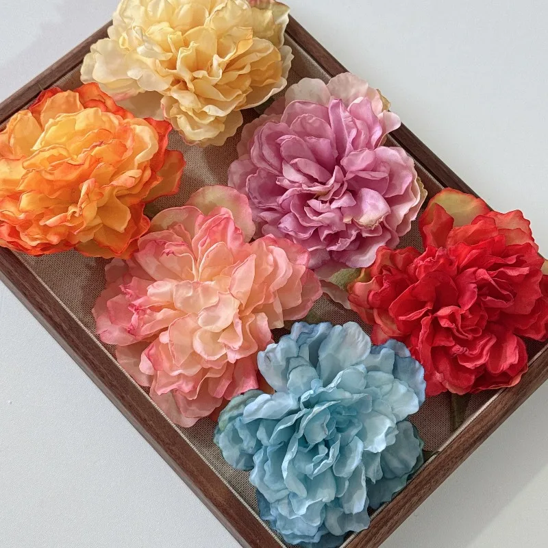 

Имитация цветка пиона, большая заколка для волос, боковая заколка для женщин, для отпуска, пляжных фотосессий, модные аксессуары для волос