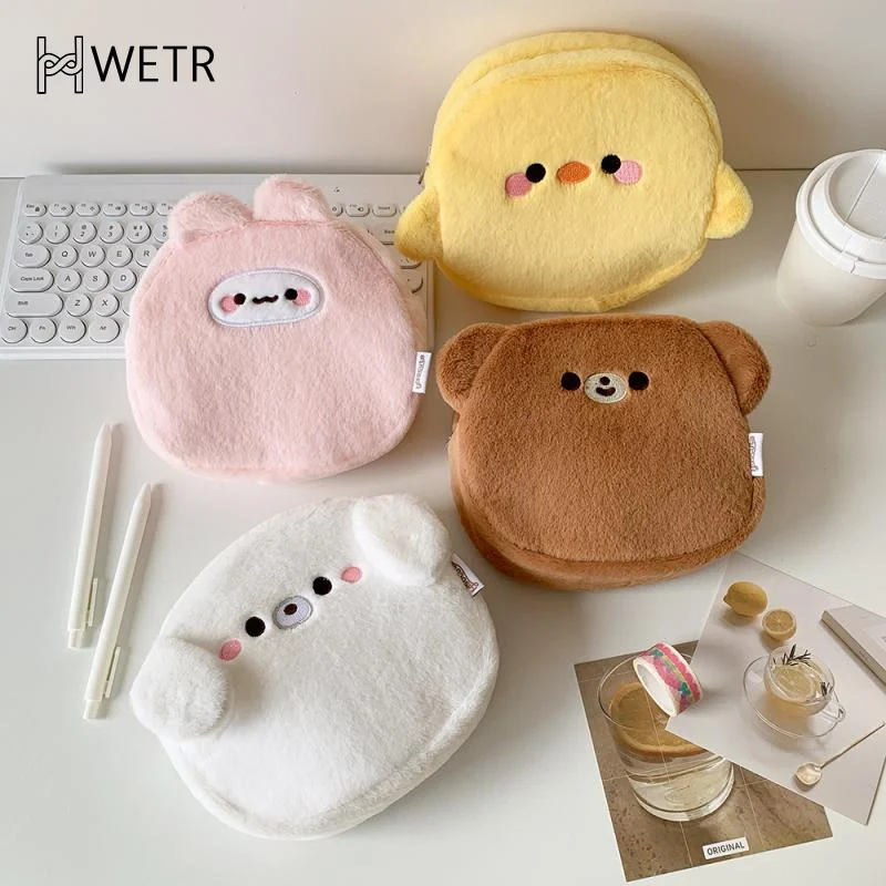 لطيف الكرتون الحيوان أفخم حقيبة مستحضرات التجميل السفر ماكياج أداة حقيبة التخزين شكل الحيوان حقيبة التخزين منتجات العناية بالبشرة حقيبة أدوات الزينة