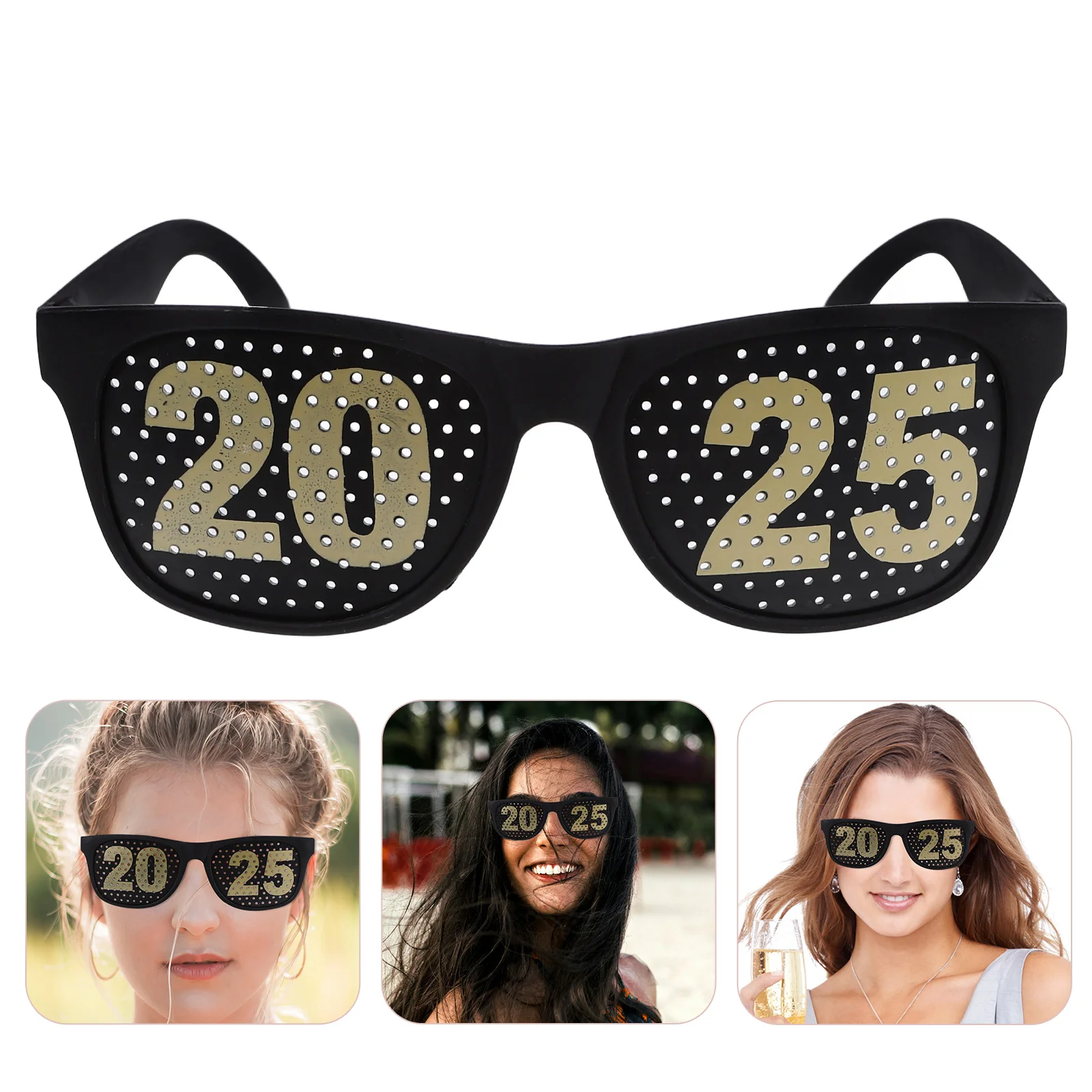 

European and American 2025 Glasses Bathroom Decorations Graduation Photo Booth Props Abs Prom