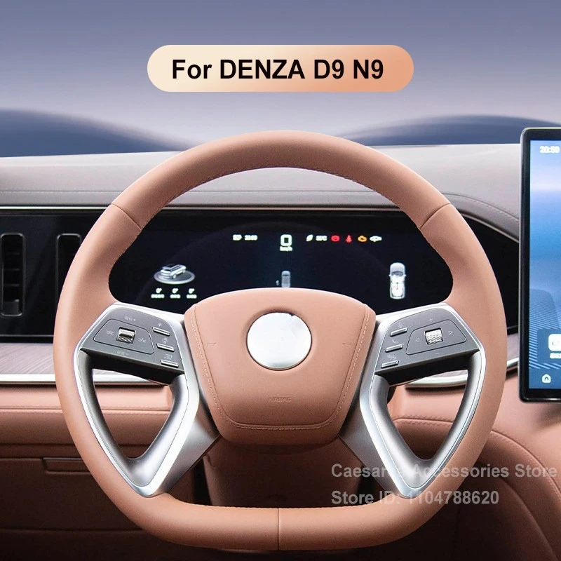 

Hand Stitched Leather Steering Wheel Cover Non-Slip Durable Leather for DENZA D9 N9 N8L Z9GT Interior Accessories