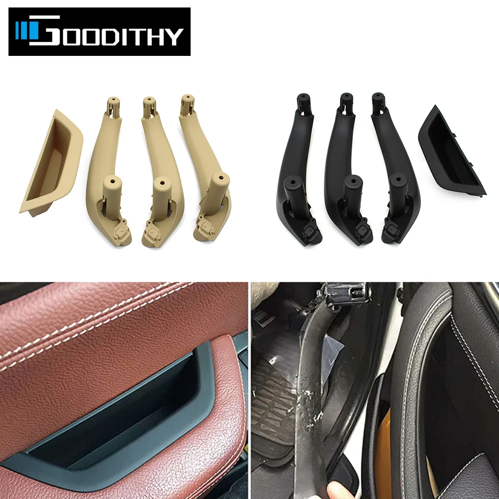 

4PCS SET LHD RHD Car Interior Door Handle Cover Inner Panel Armrest Pull Trim Replacement For BMW X3 X4 F25 F26 2010-2016