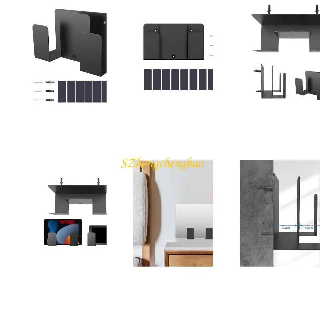 

2 Layer Wall Mounted Holder for Electronic Devices with Ventilation Holes 601D