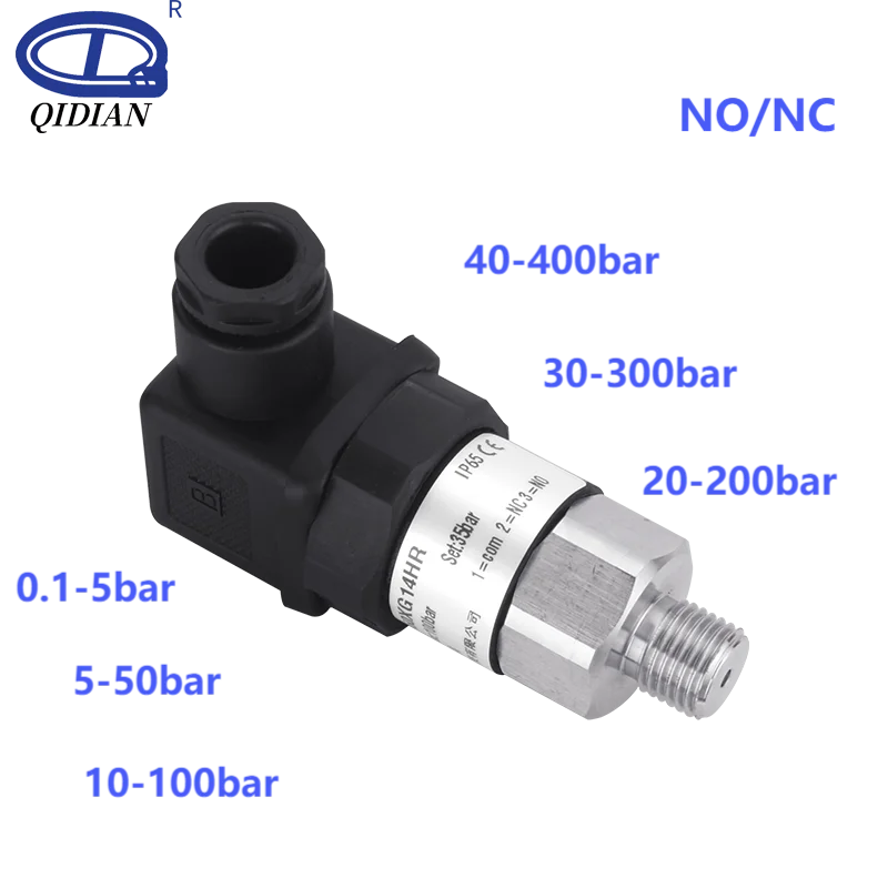 

30-300bar Standard Mechanical Pressure Switch Stainless Steel Diaphragm Adjustable Oil Water Diaphragm Piston Pressure Control