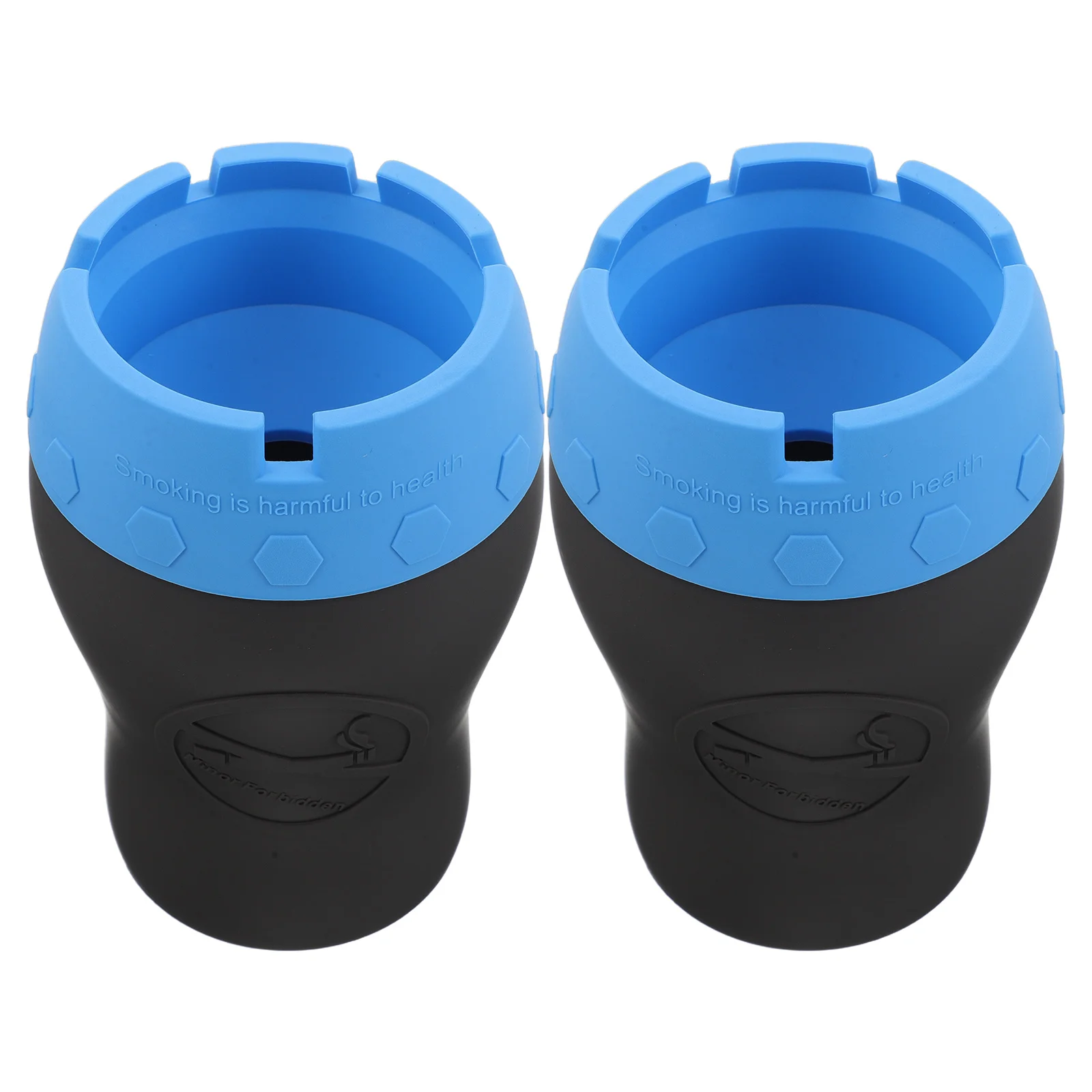 

2pcs Smokeless Ashtray Auto Ash Tray Anti-Ash Splash Drop-Proof Windproof Silicone Car Ashtray With Lid Portable For Home Office