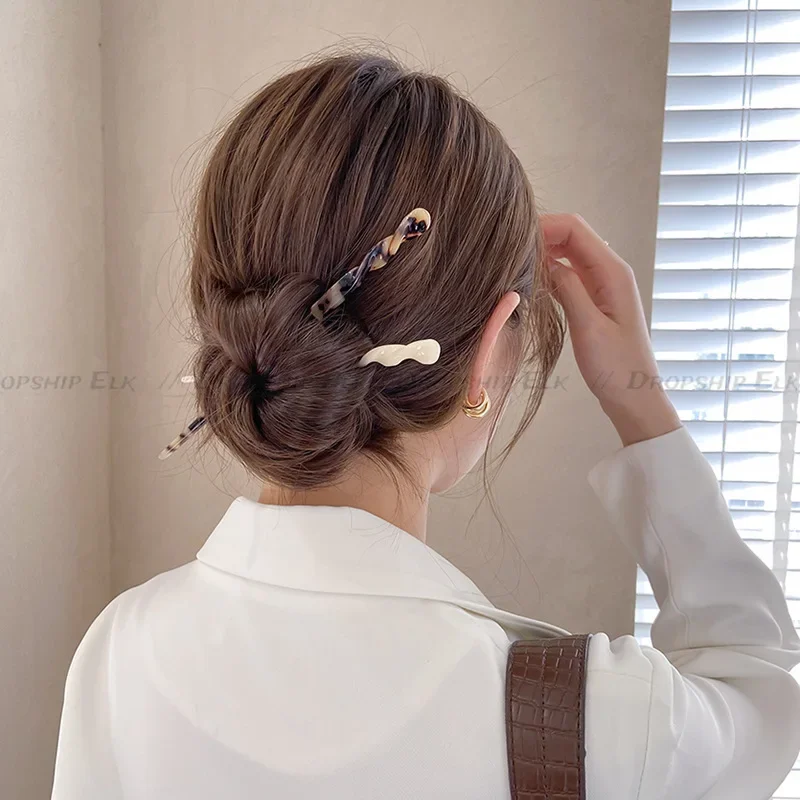 Jepit rambut gaya China mode jepit rambut wanita sumpit asetat antik Aksesori penata kecantikan gadis perhiasan pernikahan