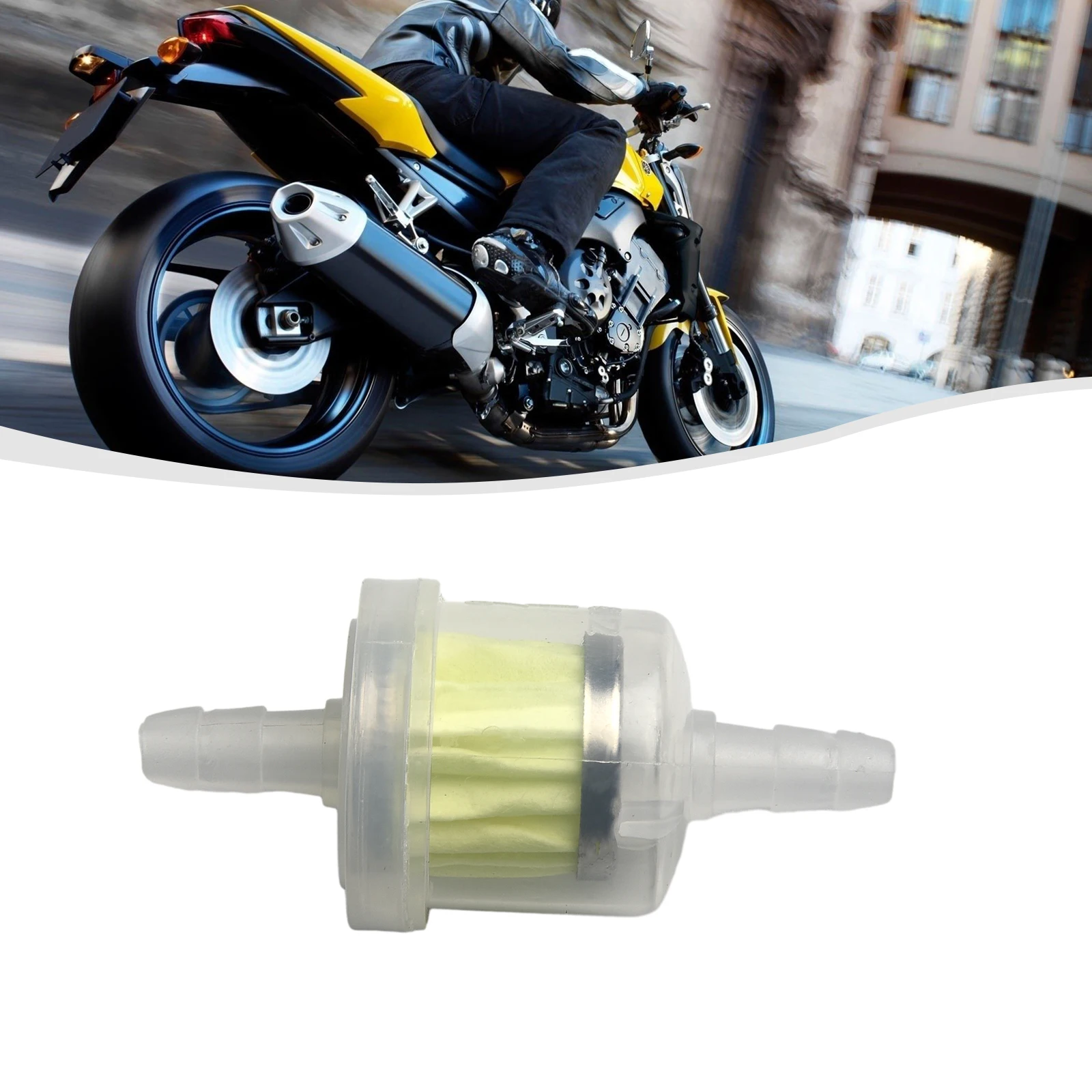 Motorcycle Green Paper Fuel Filter - usage example