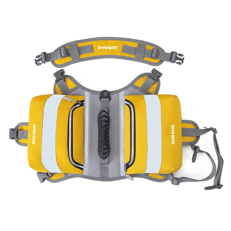 

Dog Backpack for Medium Large Dog,Tactical Harness Saddlebag with Reflective Safety Side Pocket CampingVest Dog Pack for Travel