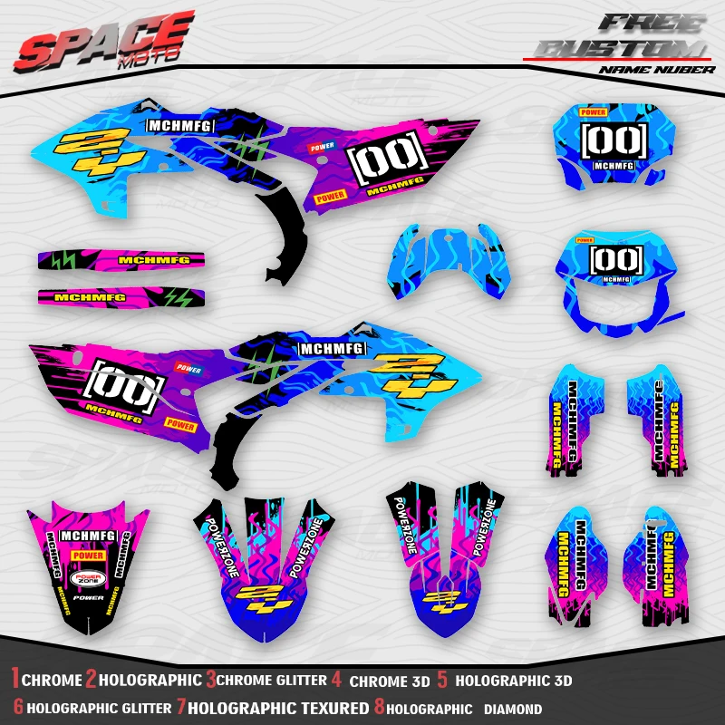 SPACE MOTO Custom Motorcycle Graphics Background Decals Stickers For YAMAHA 23-25YZF450 24-26YZF250