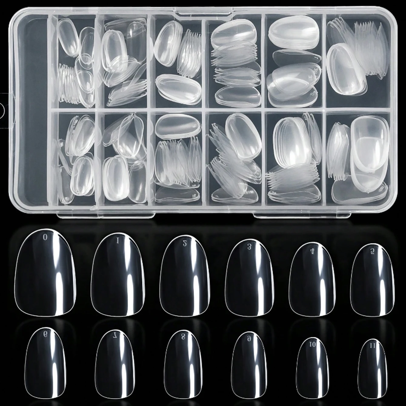 

240 шт./кор. короткие овальные накладные ногти, короткие мягкие гелевые кончики для ногтей с полным покрытием в форме миндаля, круглые мягкие гелевые типсы для ногтей