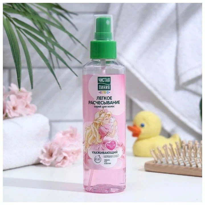 

Спрей для волос Russian Clean Line 160 мл - несмываемый кондиционер для увлажнения и объема