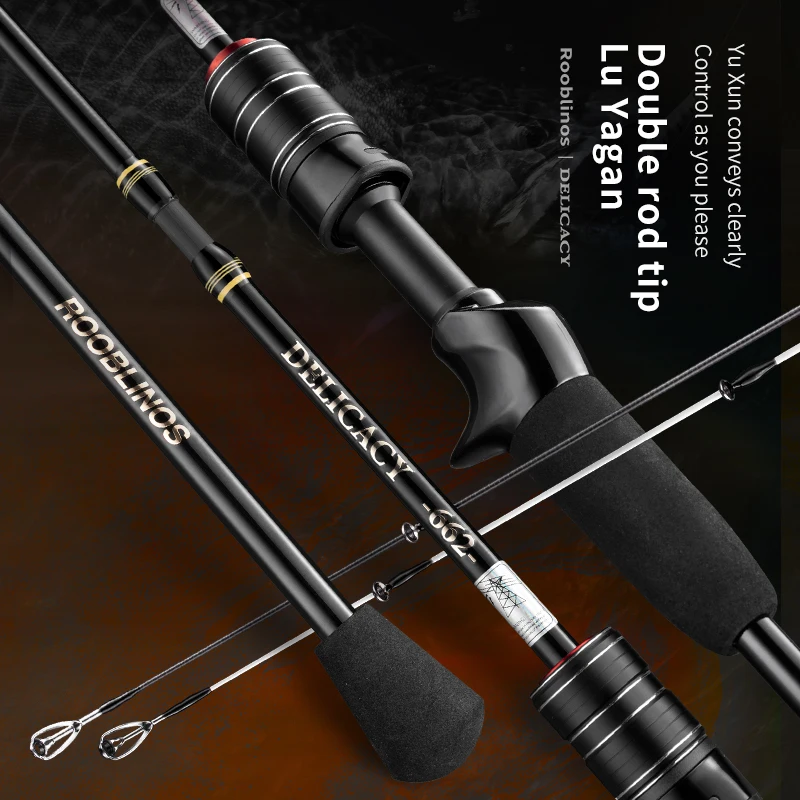 DELICACY Trout Fishing Rod Portable Lure Fishing Rod 1.8m 1.98m Ultralight High Carbon Baitcasting/Spinning Travel Fishing Rod