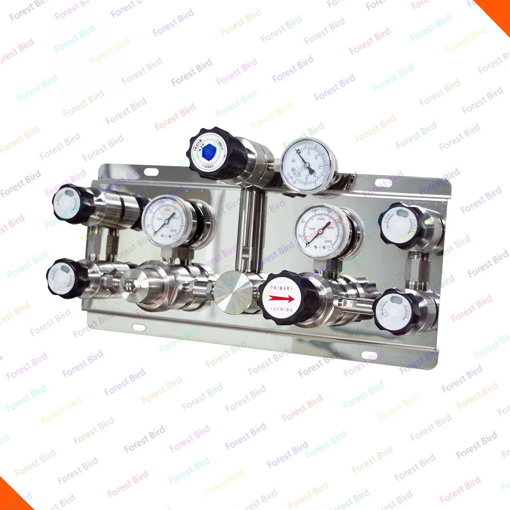 

High Quality Supply Manifold Gas Pressure Regulator Panel System for Oxygen Nitrogen CO2 -40~ + 74 ℃ 3000, 500psig CN; GUA