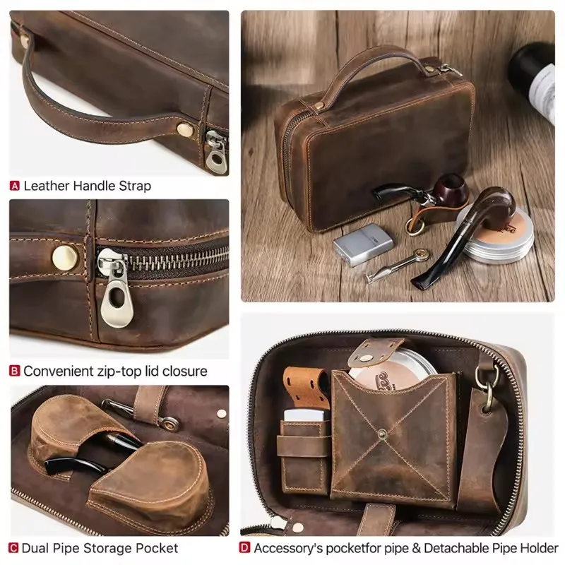 Leather Watch Band Storage Display Box Organizer Luxury Retro Casket 12 Slot Strap Watch Bracelet Travel Case Square Zipper Bag
