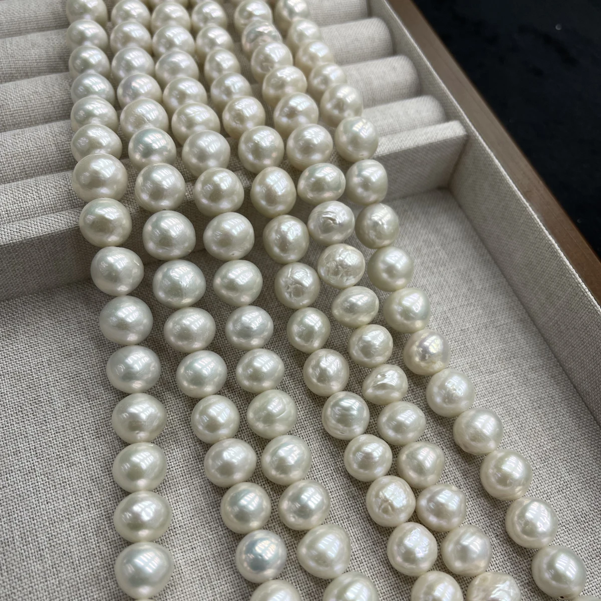 10-11-12-14mm Natural Freshwater Large White Edison Pearl Round Bead Jewelry Make DIY Necklace Earring Bracelet Accessory Women - view 6
