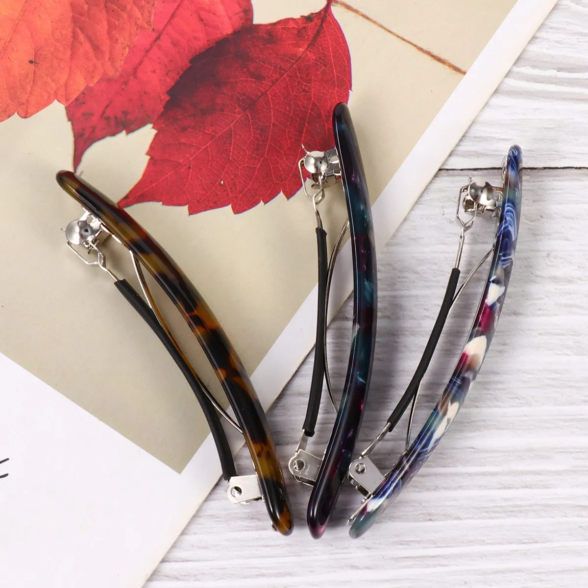 

3Pcs Acetate Hairpin Elegant Non-Slip Hair Clips Fashion Hair Accessories for Women Party Wedding Styling Tool
