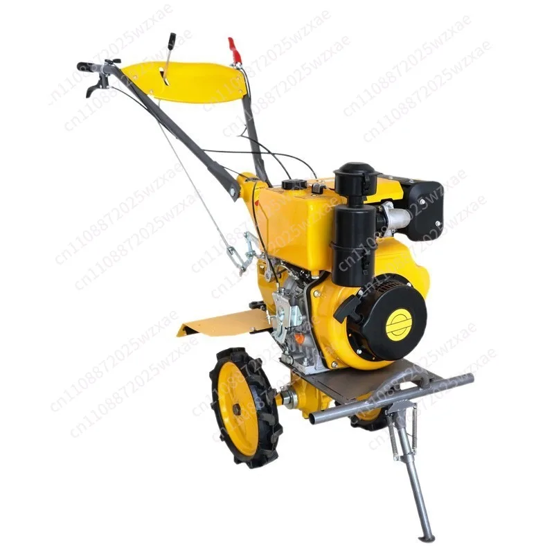Small micro-tiller Agricultural cultivated land machine Multifunctional rotary tiller Soil loosening trenching plowing machine