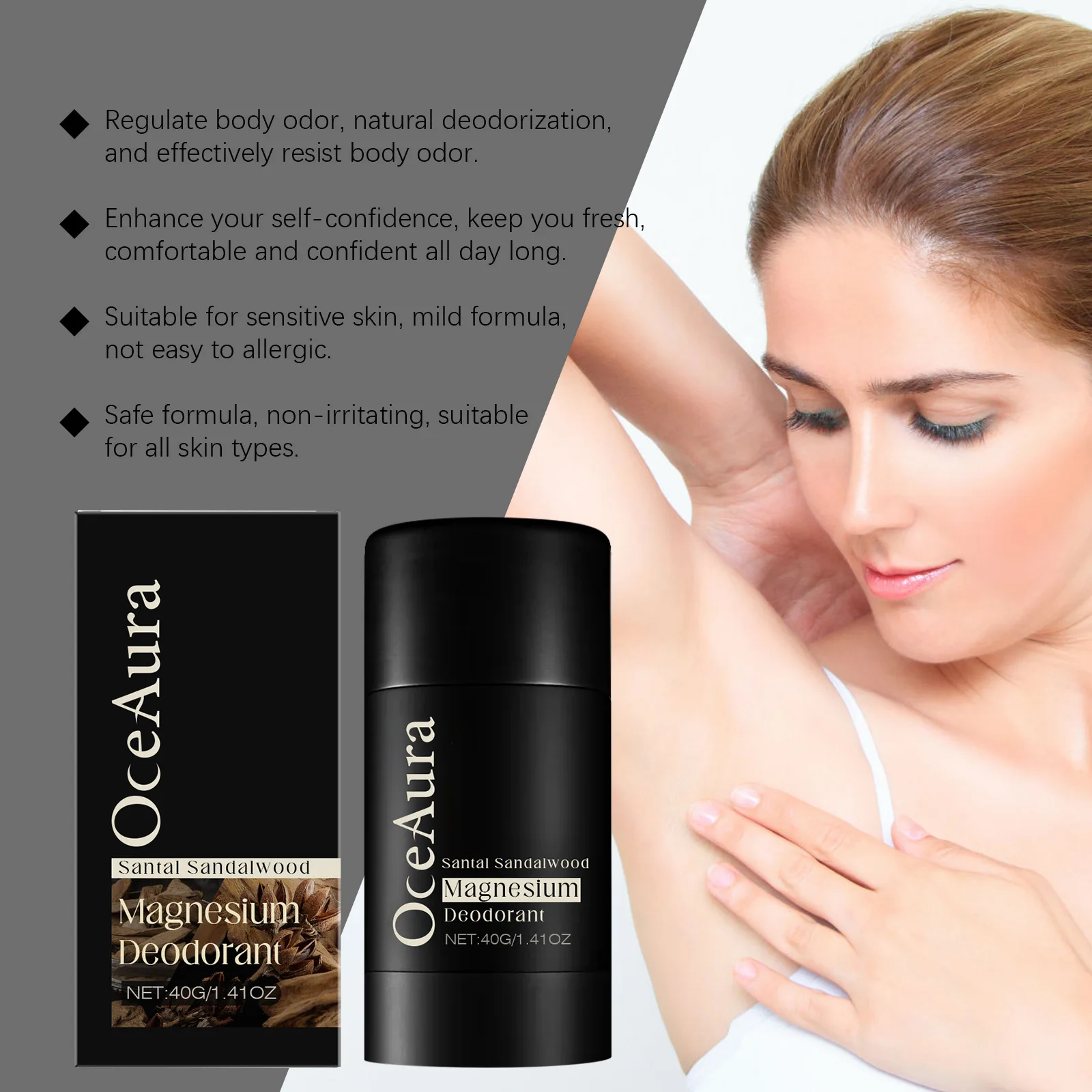 Sandalwood Deodorant Stick Anti Odor Remove Underarm Smell Persistent Aroma Refresh Charming Outdoor Body Antiperspirant Stick