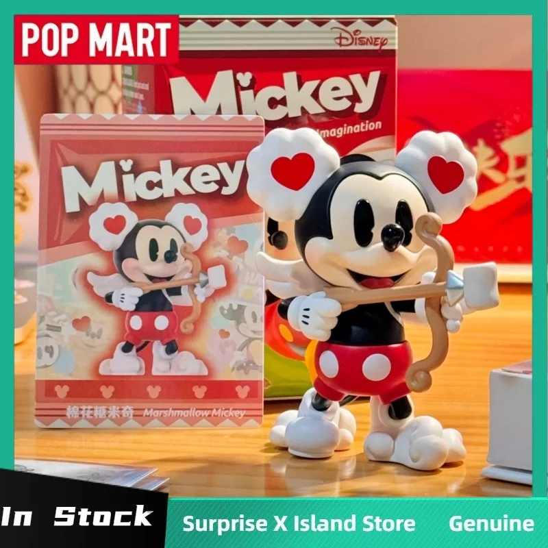 

Подлинная серия POPMART Disney Mickey Childhood Of Boundless Imagination, слепая коробка, тайная коробка с Микки, фигурка, подарки на день рождения