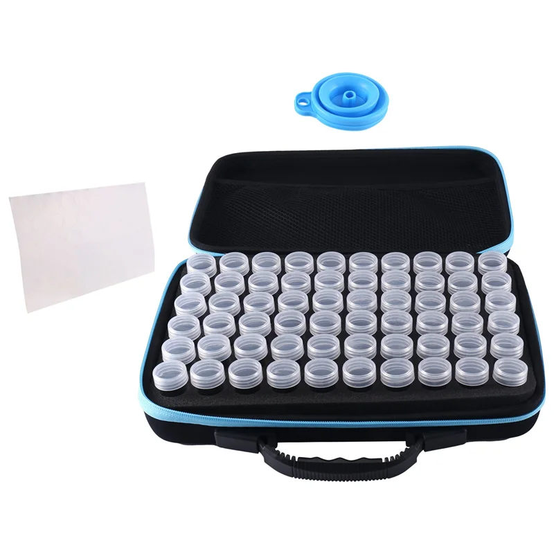 منظم تخزين البذور Y42A-60، صندوق تخزين منظم البذور القوي مع حقيبة بسحاب وملصقات ملصقات (البذور غير متضمنة)