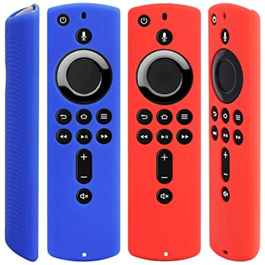 

[2 Pack] Silicone Cover Case for Fire TV Stick 4K/ Fire TV 3rd Gen Compatible with All-New 2nd Gen Alexa Voice Remote Control (