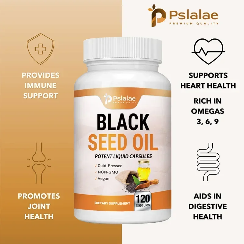 

Black Seed Oil Capsules - Supports Digestion, Skin, Hair, Breathing, Immune and Brain Functions - Non-GMO Gluten Free FreeSupple