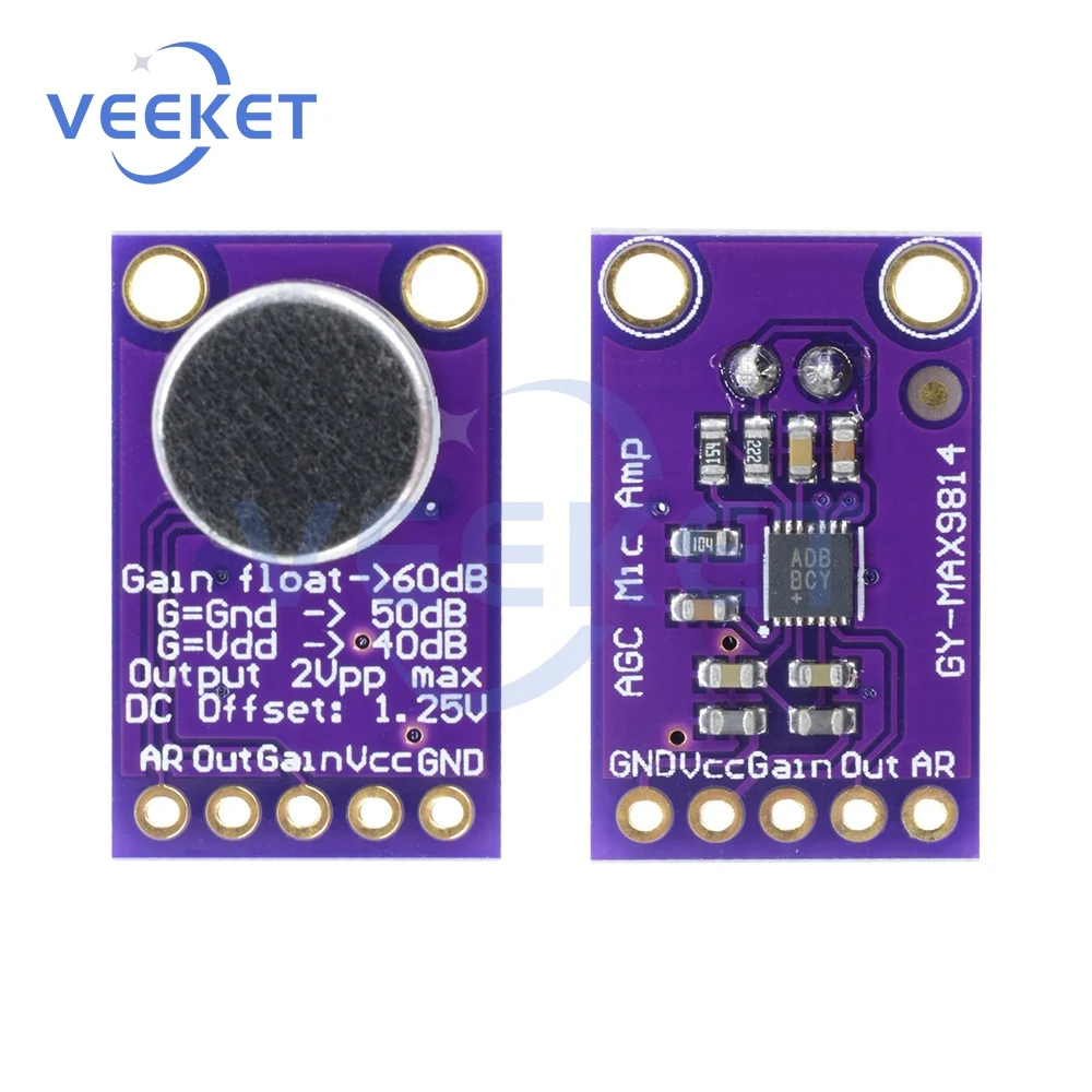 Sound Sensor Modul MAX4466 MAX9814 Sound Control Sensor mit Pfeifenschalter Mikrofonverstärker für Arduino Detection Project