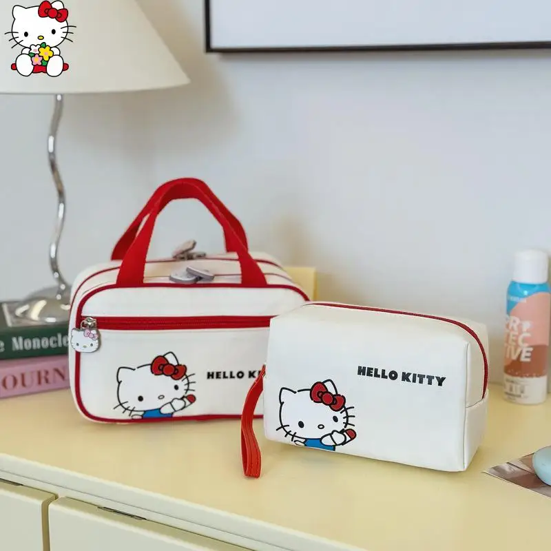 

Новая милая мультяшная сумка Hello Kittys, косметичка, многофункциональная, вместительная, красивая сумка для хранения, фестивальный модный подарок