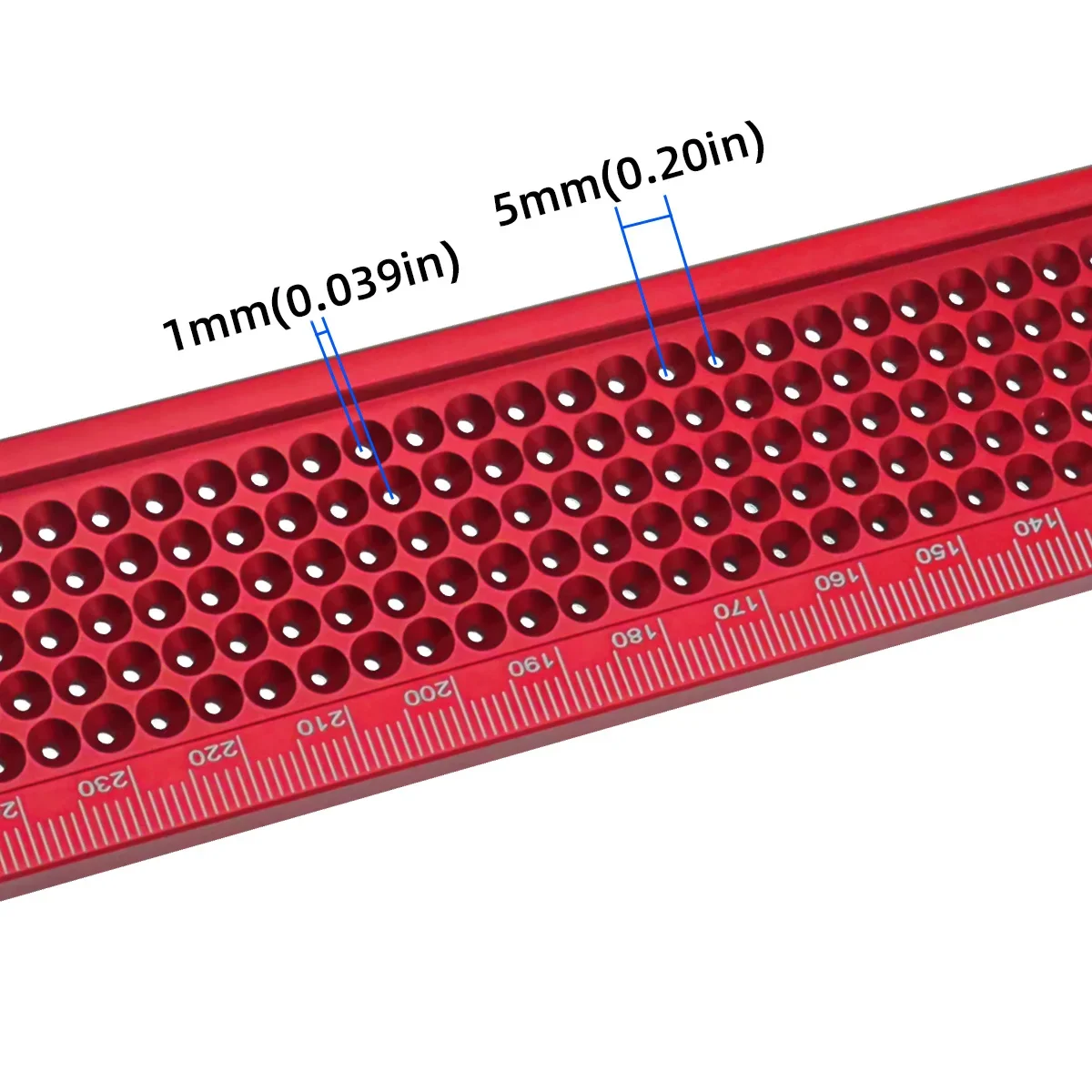 60-260mm linijka typu T do obróbki drewna Scribe otwór linijka traserska ze stopu aluminium rysunek linii znakowanie miernik narzędzia pomiarowe