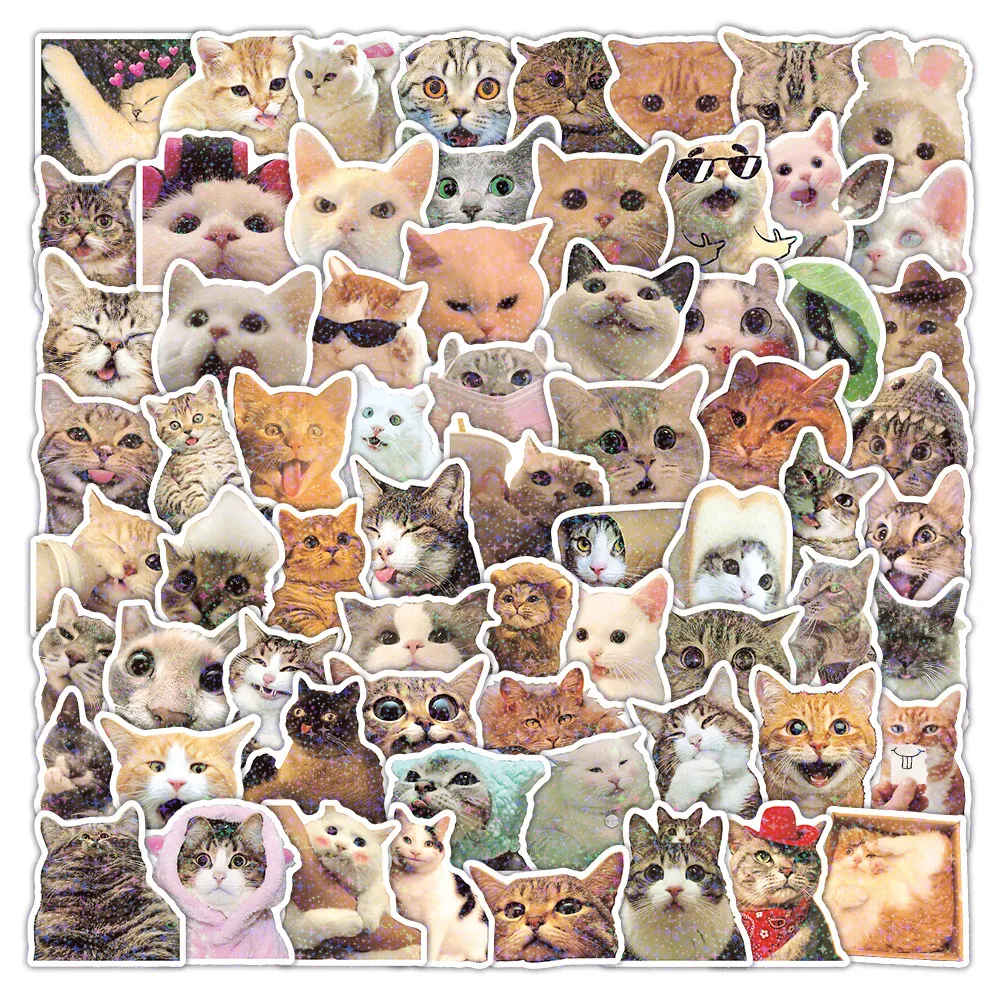 100Pcs Realistic Kitten Cat Stickers for Water Bottle Laptop Notebook Decoration Giajar Sticker Store