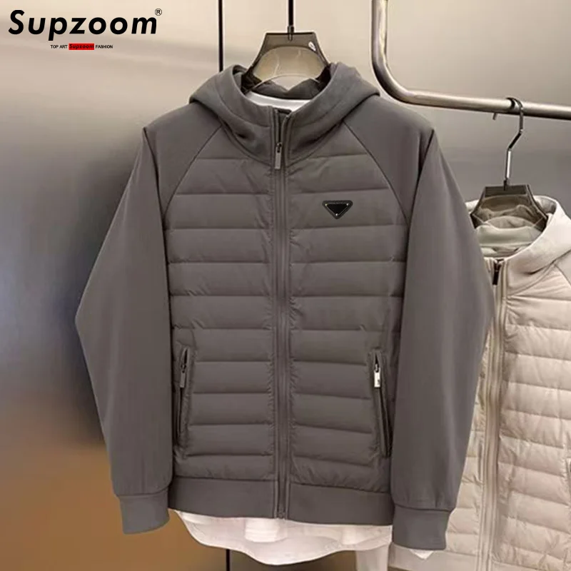 Supzoom New Arrival Casual Embroidery Mens Winter Trendy Hooded cotton-padded Suit Couple Cotton-padded Jackets And Coats