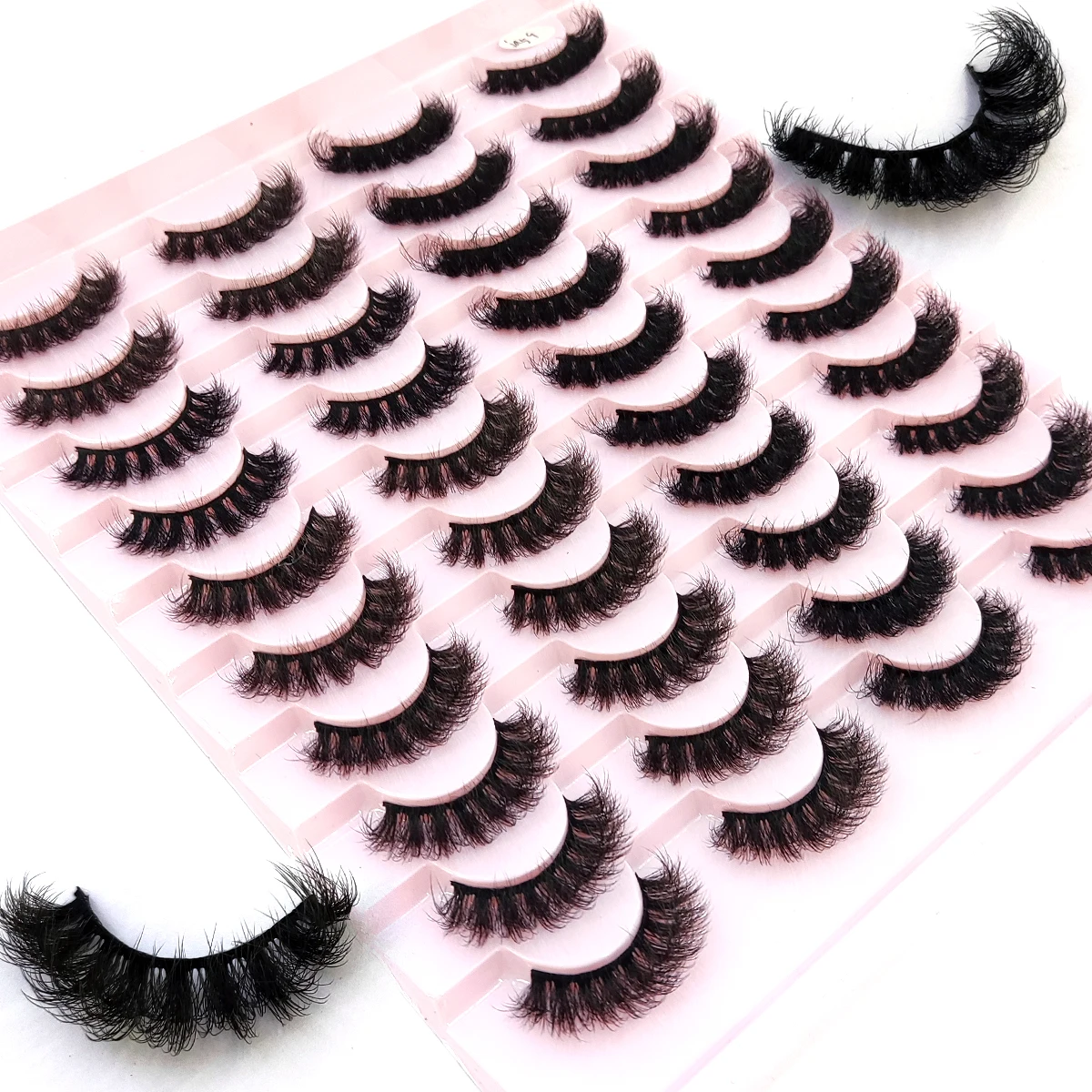 New 20 pairs of 3D artificial mink eyelashes thick and fluffy false eyelashes thick and dramatic cat eye eyelashes long eyelashe