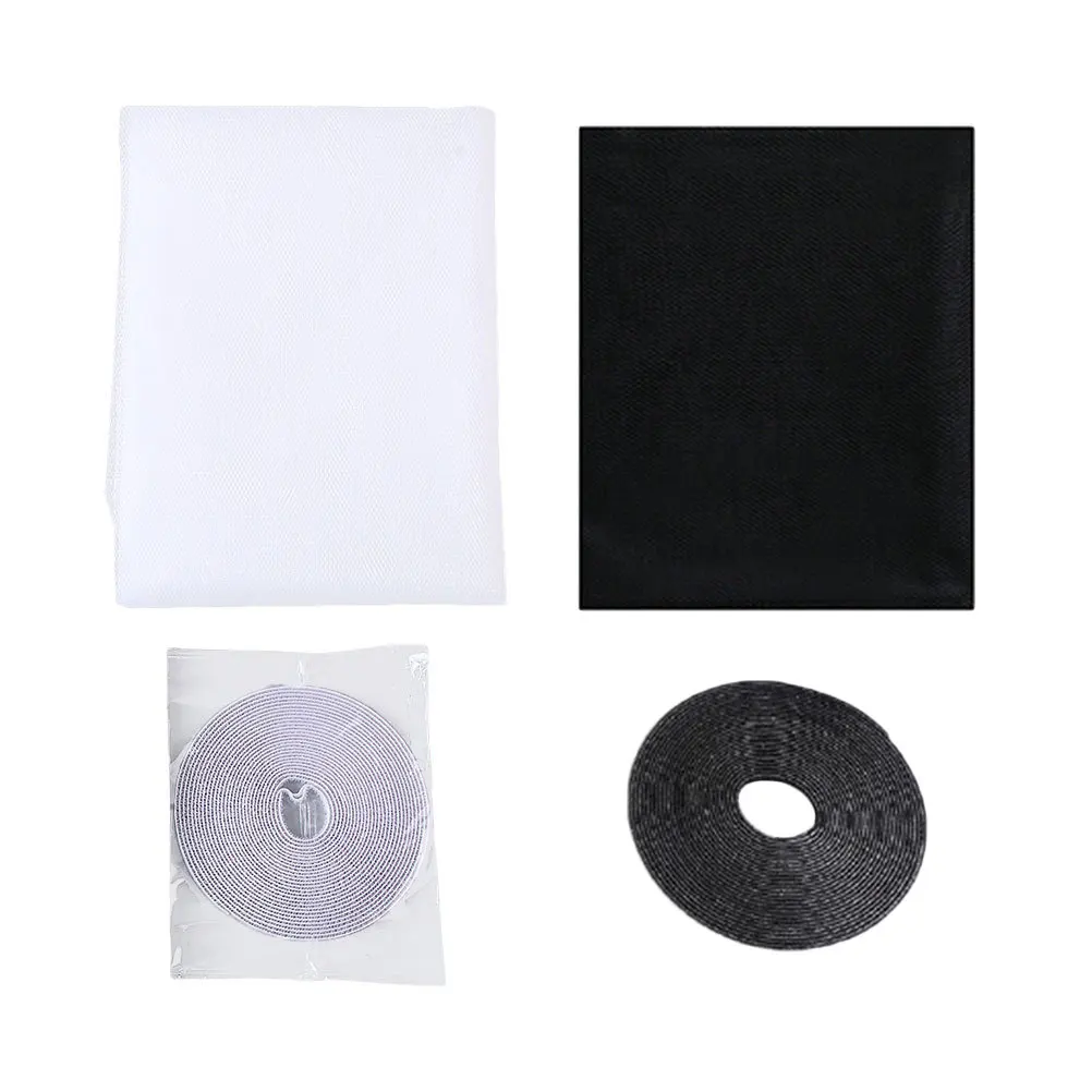 

2 set Self-Adhesive Window Screen Net Durable Nylon Mesh Fine Weave Strong Toughness High Light Transmission For Home Office