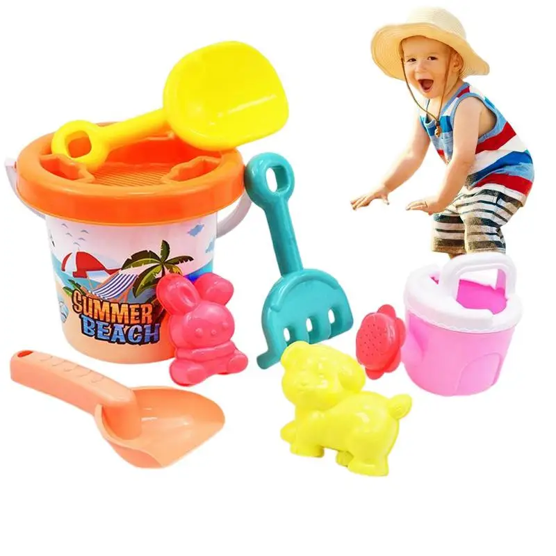 

Beach Sand Playset 8pcs Beach Toys Includes Sand Truck Bucket Animals Molds Including Sand Bucket Rake Shovel Animal Sand Molds