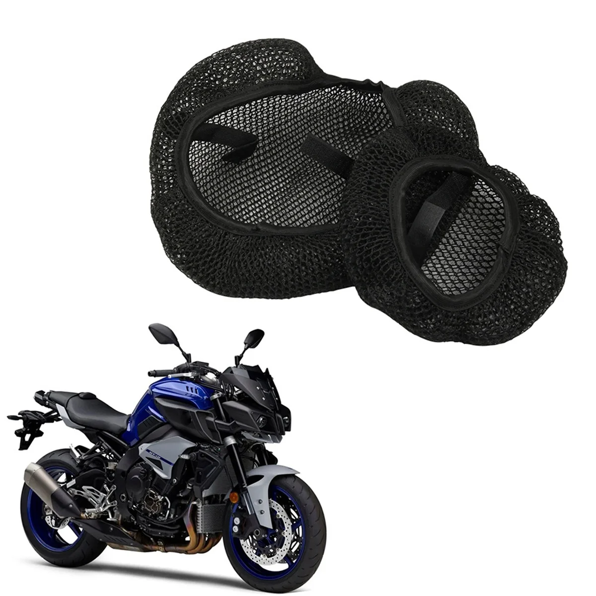 Funda de asiento de malla 3D para motocicleta, almohadilla protectora de cojín, aislamiento transpirable para YAMAHA MT-07 MT07 2013-2017