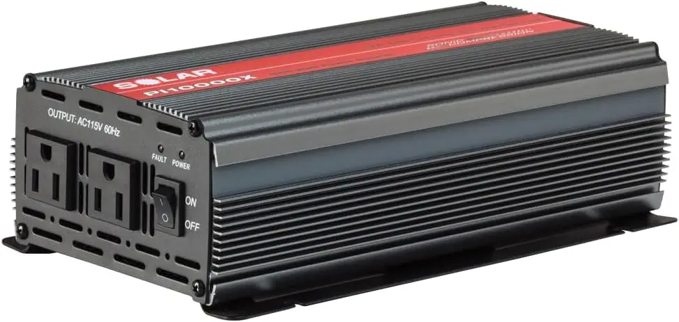 محول طاقة بموجة جيبية نقية 2000 وات تيار مستمر 12 فولت إلى تيار متردد 220 فولت مع منافذ تيار متردد مزدوجة ومنفذ USB