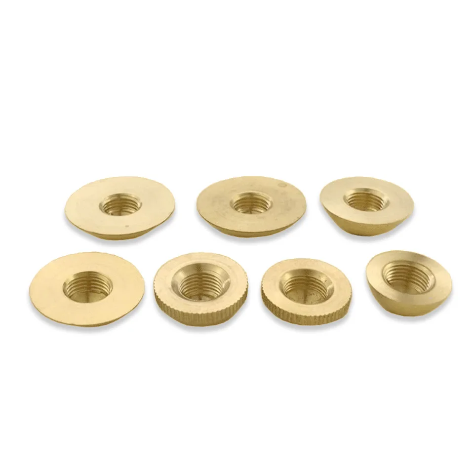Sealed M10 Pure Brass Nut Semi-circular Copper Desk Lamp Accessories Lighting Copper Parts Circular Nut Crystal Lamp Pendant DIY
