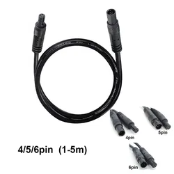 1-5M 4 5 6 pin core Male to Female Cord Car Rear View vehicle DVR Camera Extension connector Cable cord HD Monitor Camera Wire r