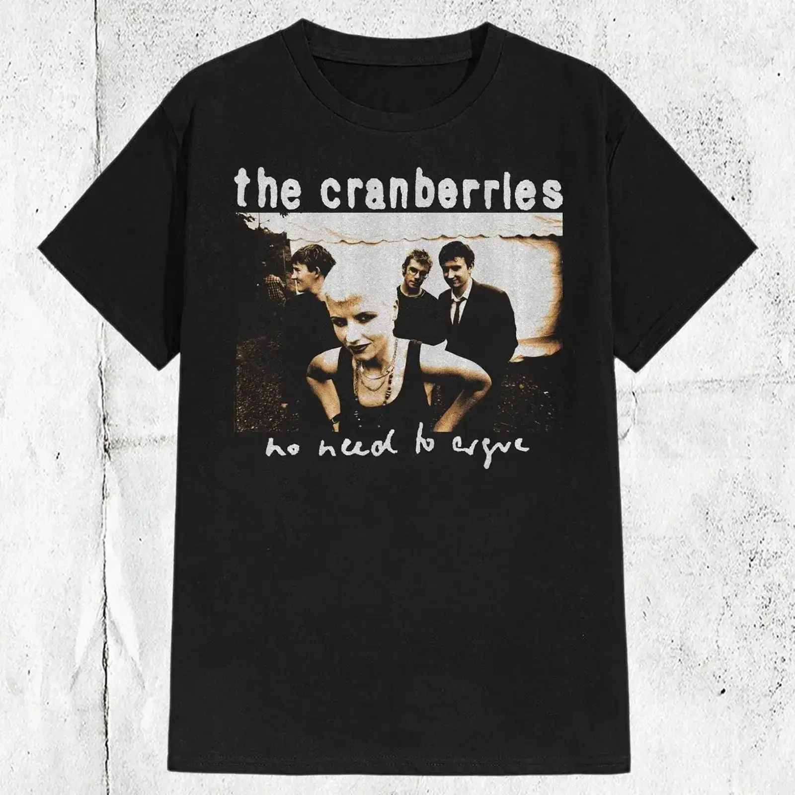 Rock Punk  Tops The Cranberries No Need To Argue World Tour 1995 Vintage TShirt Zombie 1994, Alternative Indie 90s Streetwear