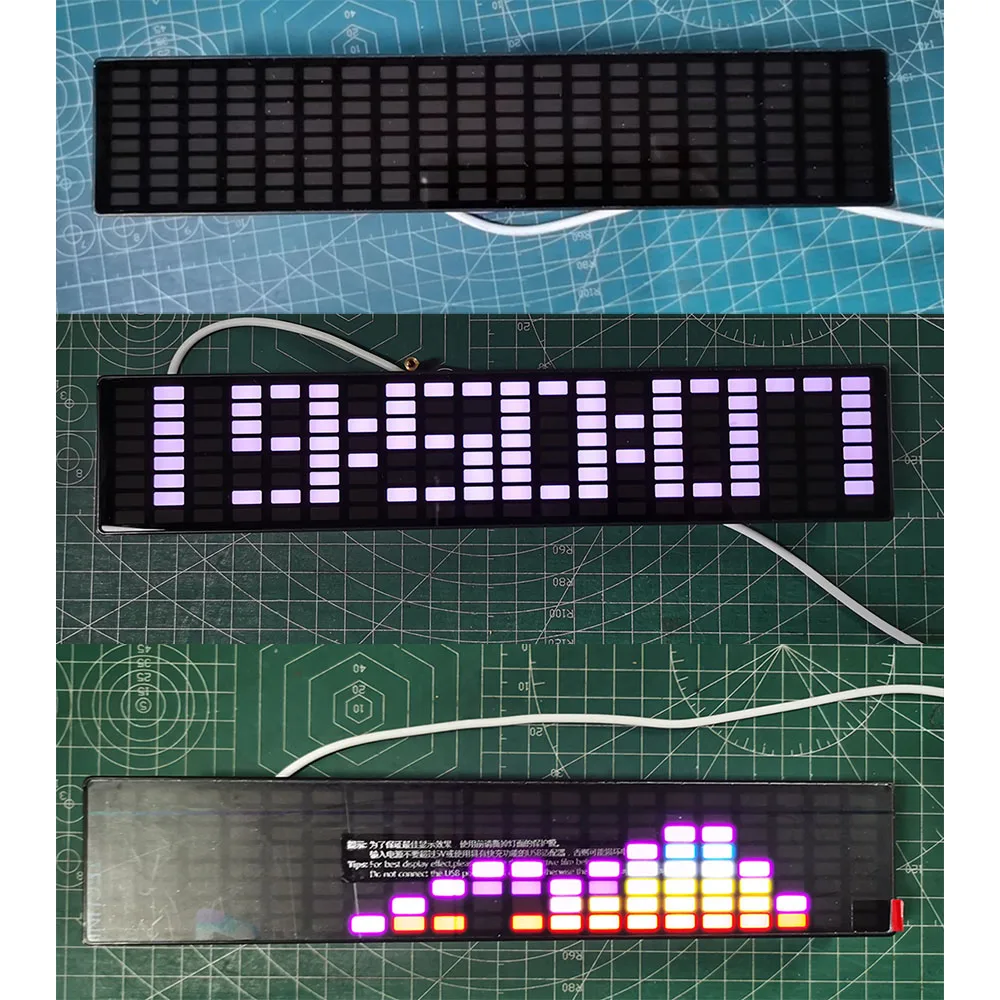 Imagem -04 - Dot Matrix Música Spectrum Display 160 Led Indicador de Nível Ritmo Luz Ambiente w Relógio Digital Amplificador Car Audio