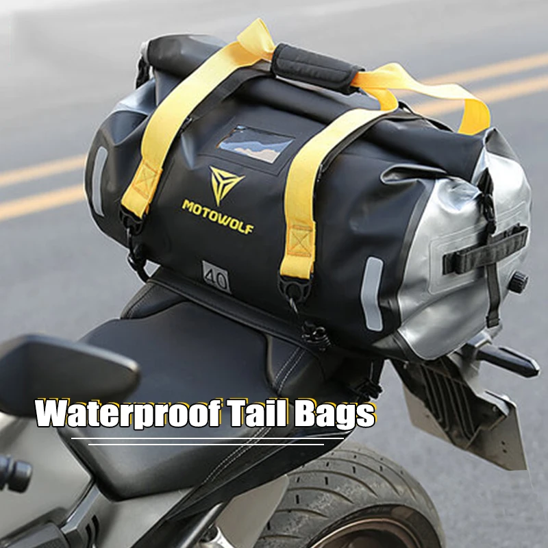 

Universal Motorcycle Waterproof Rear Tail Bag Travel Dry Bag 40/60/90 Liters Motorbike Luggage Backpack Motorcycle Seat Bag