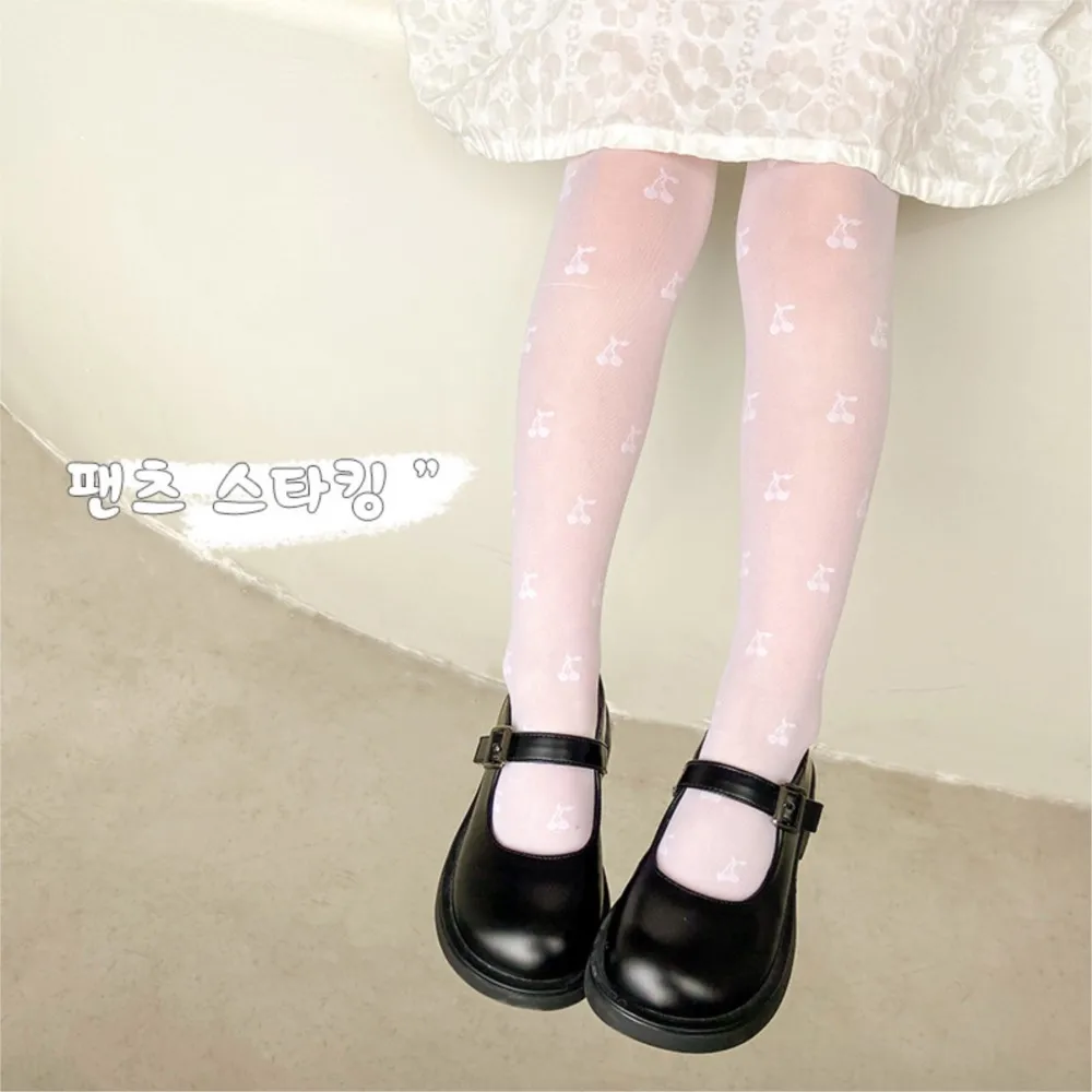 

Spring and summer mesh thin children's pantyhose baby socks love vertical fine girls' dance socks.