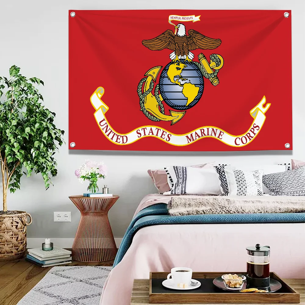 Usmc Customized Products Custom Flag Barbershop Office Outdoor Decorations Double Penetration Christmas Decorations 2024 for You