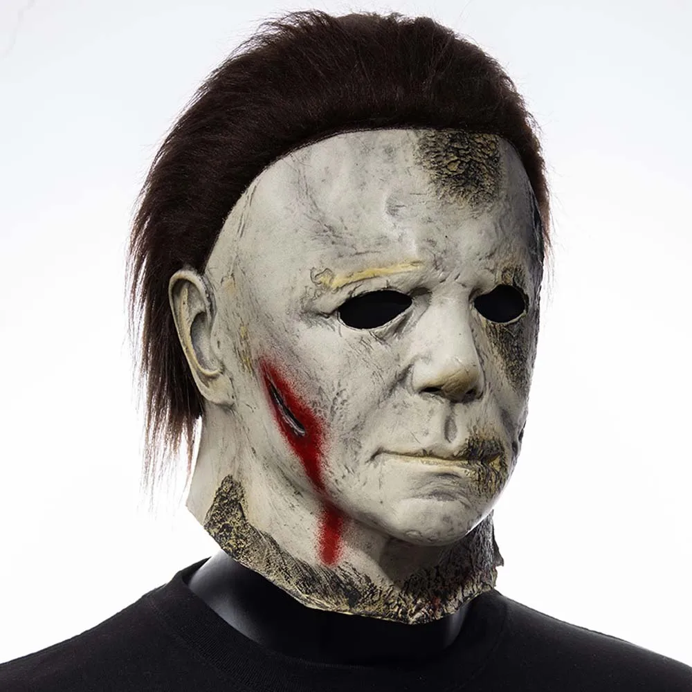 

2021 Halloween Kills Michael Myers Mask Cosplay Horror Bloody Demon Killer Latex Helmet Party Carnival Costume Props