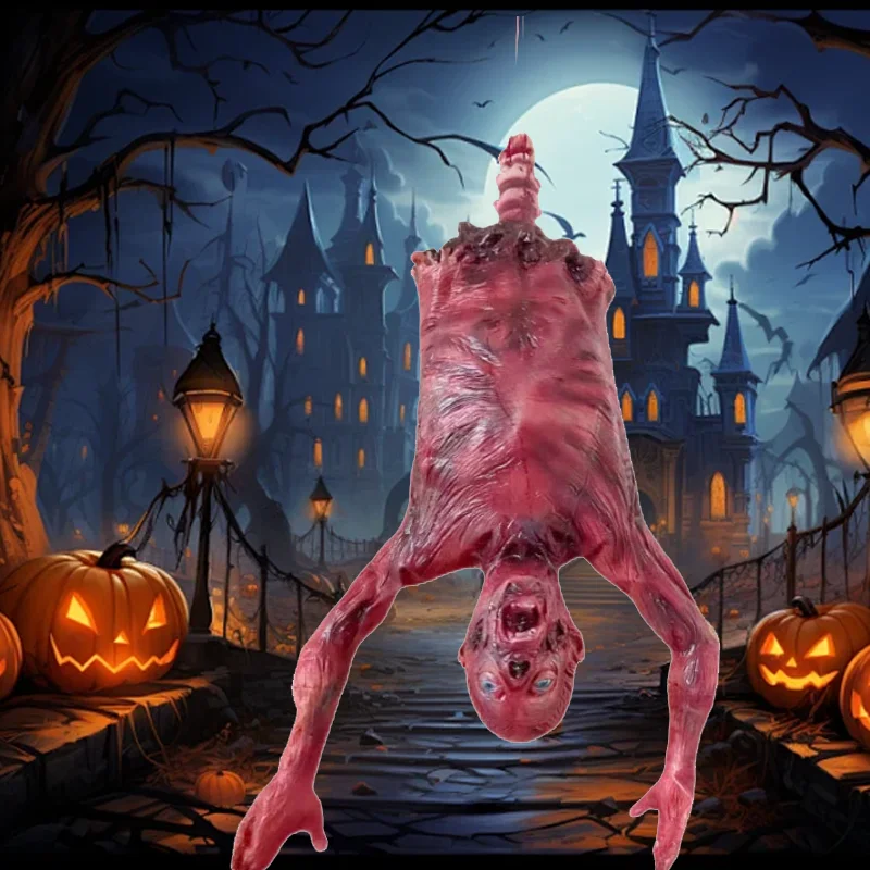 ฮาโลวีน Skined Corpses สยองขวัญจําลอง Corpse ตกแต่ง Party Trick or Treat Props Latex ของเล่นกลัวตกแต่ง