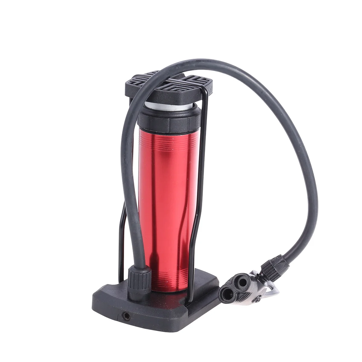 Bike Pump Portable Mini Bike Floor Pump Foot Activated Tire & Air Pump Valves Aluminum Alloy Barrel Free Gas Needle - Free Size