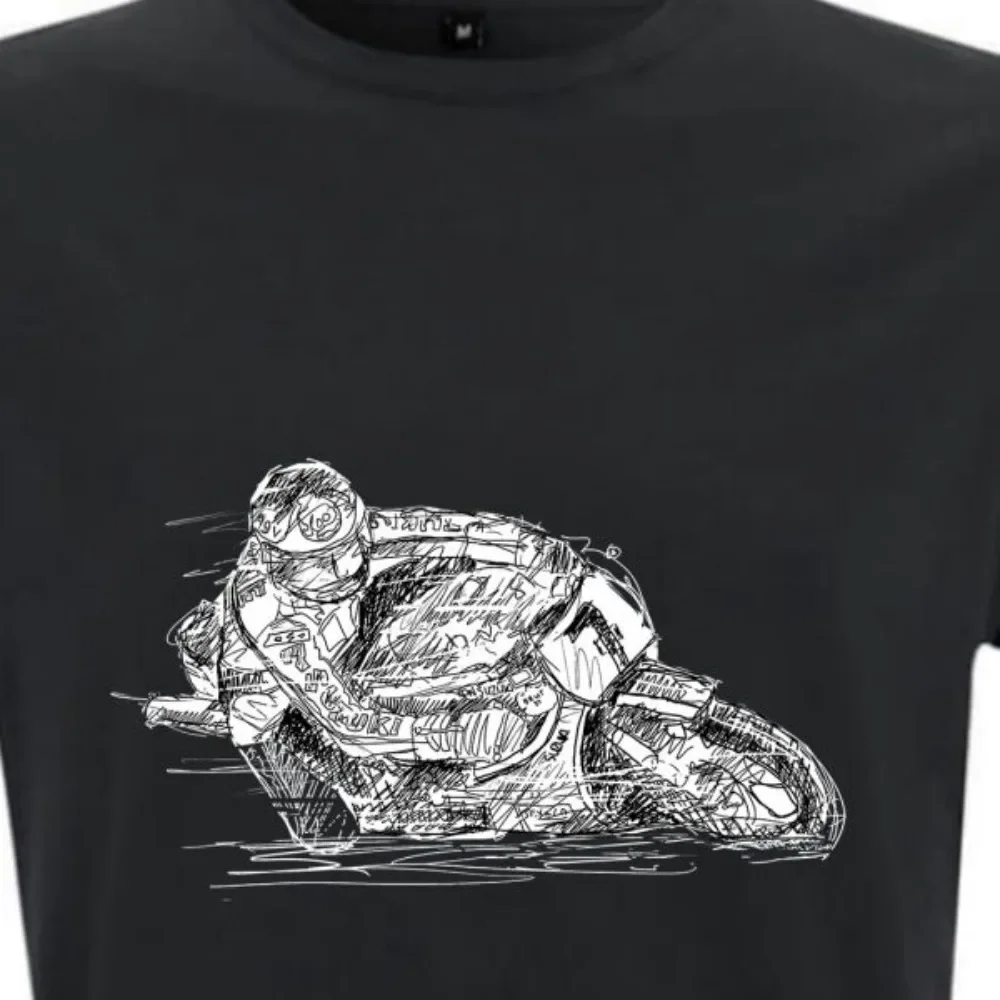 79 17_Barry_Sheene تي شيرت بنمط مرسومة يدويًا على الطراز الهزلي لكل من الرجال والنساء في الصيف #2